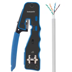 Luxorparts Crimptång med klipp- och skalfunktion för RJ45-kontakter