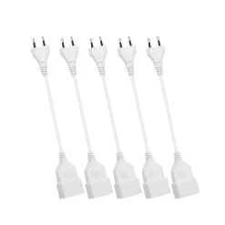 Luxorparts Förlängningskabel Ojordad (EU) 15 cm 5-pack