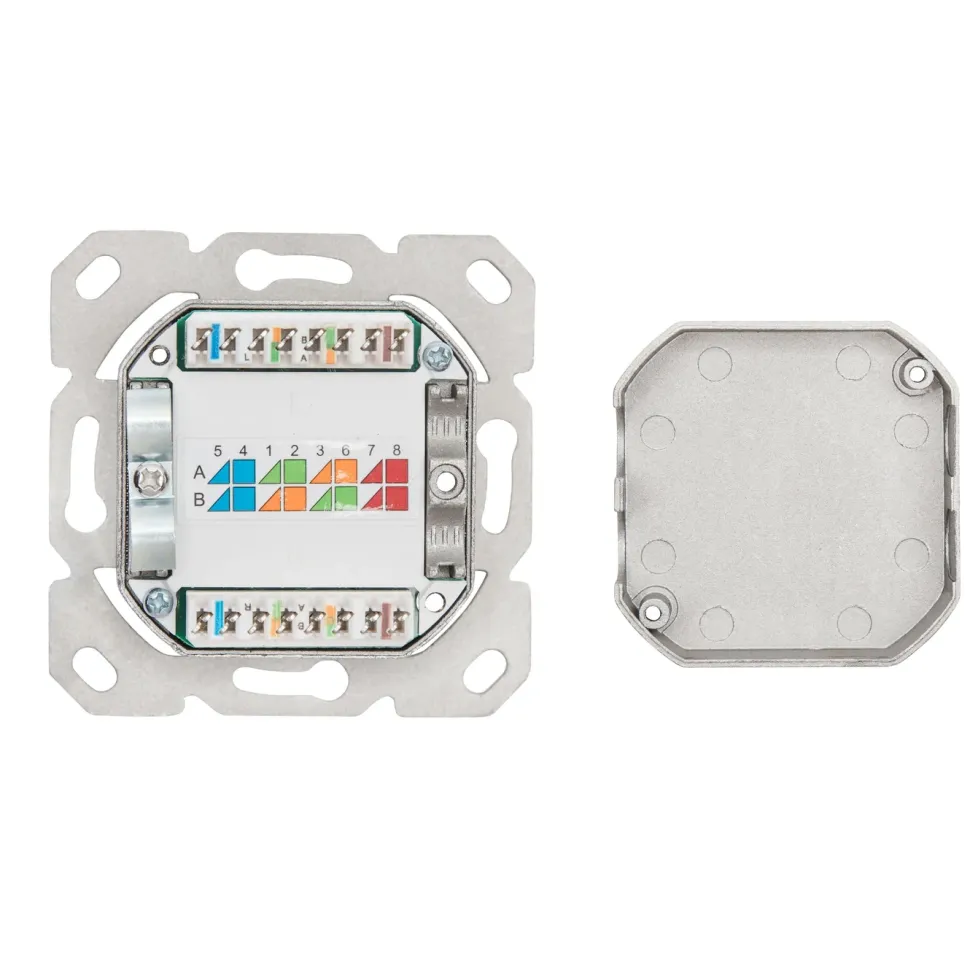 Luxorparts Infällt FTP-nätverksuttag Cat. 6 2-port