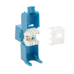 Luxorparts Keystone-jack Cat. 6a UTP verktygsfri Blå