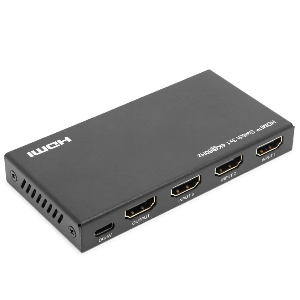 Luxorparts 4K HDMI-switch med fjärrkontroll 3-vägs
