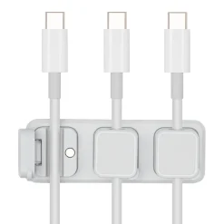 Luxorparts Magnetisk kabelklämma med basplatta Vit (6-pack)