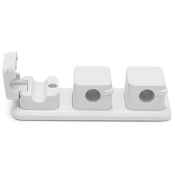 Luxorparts Magnetisk kabelklämma med basplatta Vit (6-pack)