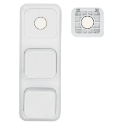 Luxorparts Magnetisk kabelklämma med basplatta Vit (6-pack)