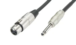 Luxorparts Mikrofonkabel XLR till 6,3 mm 3 m, Svart