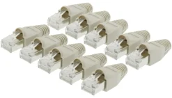 Luxorparts STP-modulkontakt RJ45 Cat.6 med böjskydd 10-pack