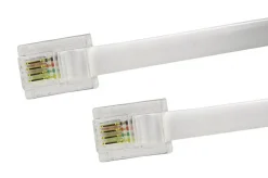 Luxorparts Telefonkabel RJ11 till RJ11 vit 2 m