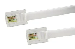 Luxorparts Telefonkabel RJ11 till RJ11 vit 2 m