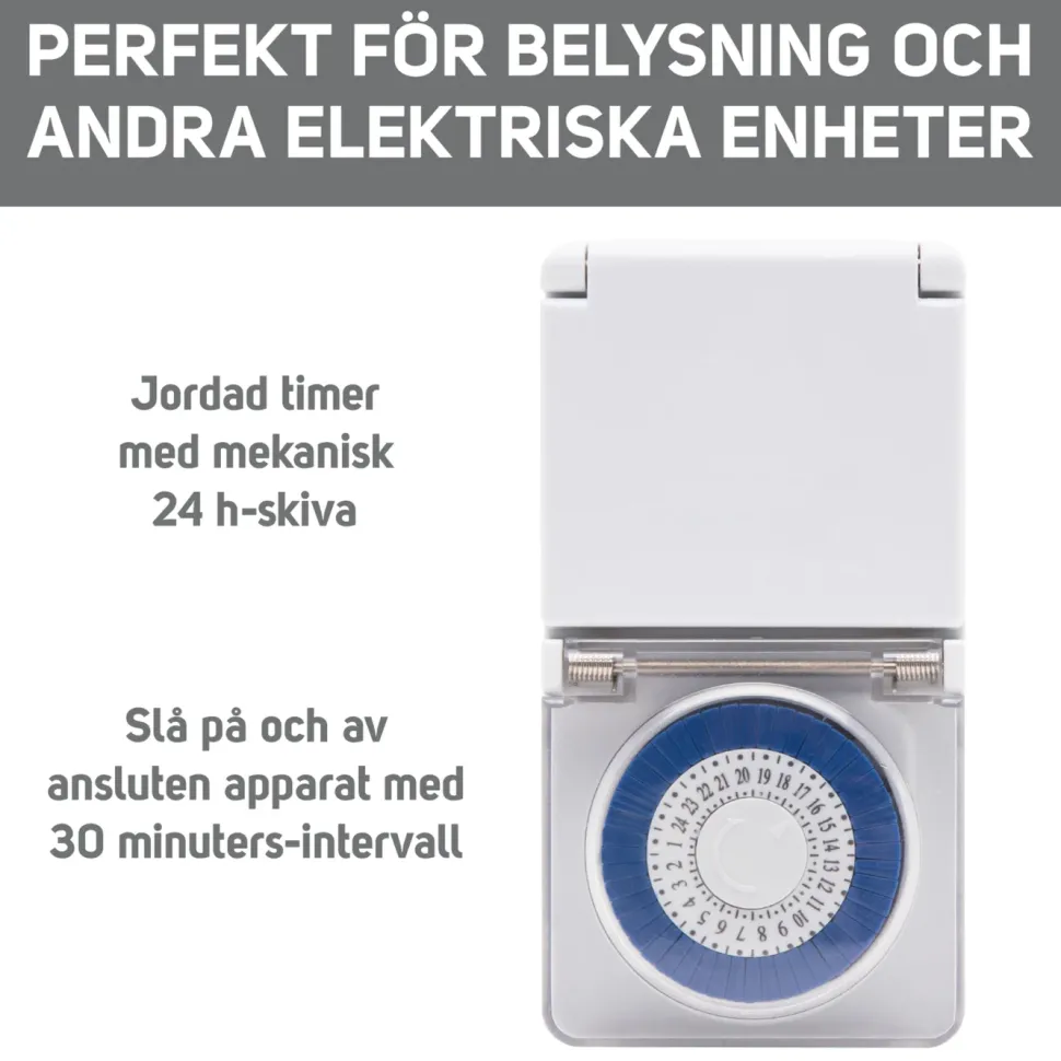 Luxorparts Timer för utomhusbruk 24 h