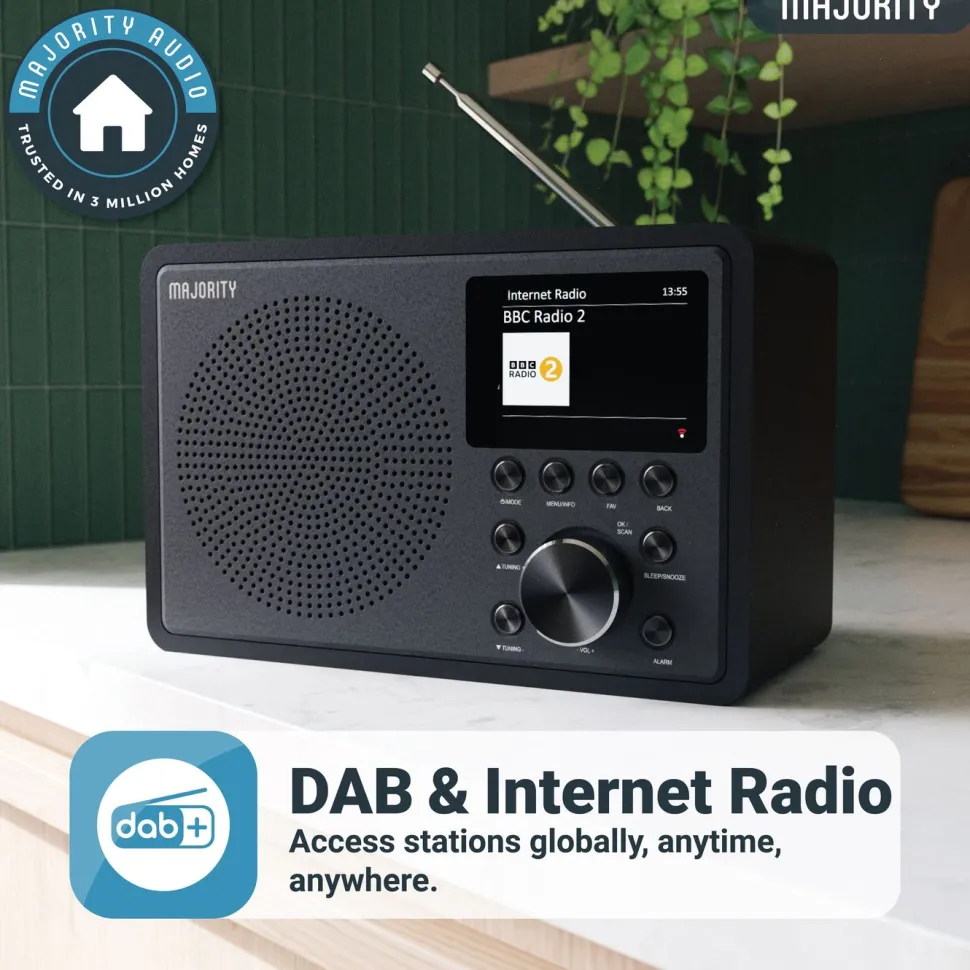 Majority Touro Internet Radio med Wifi och AM/FM