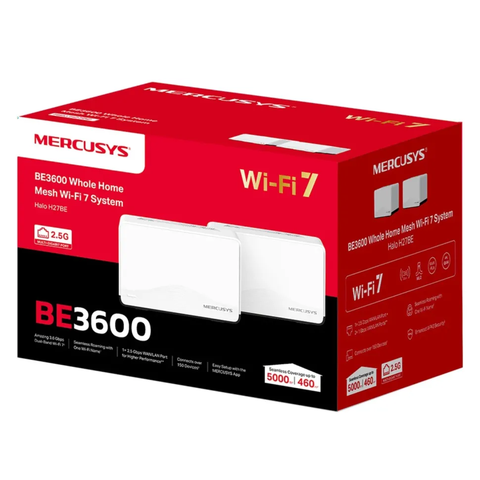 Mercusys Halo H27BE Mesh Wi-Fi 7 2-pack