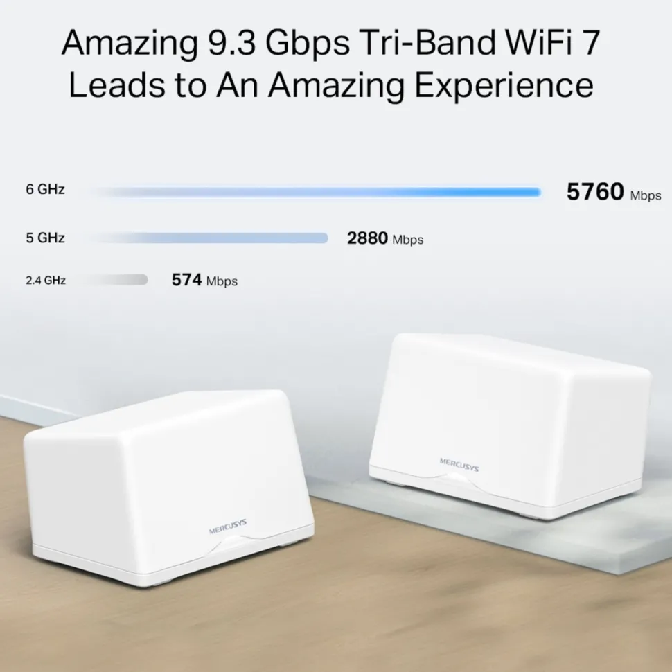 Mercusys Halo H47BE Mesh Wifi 7-system 2-pack