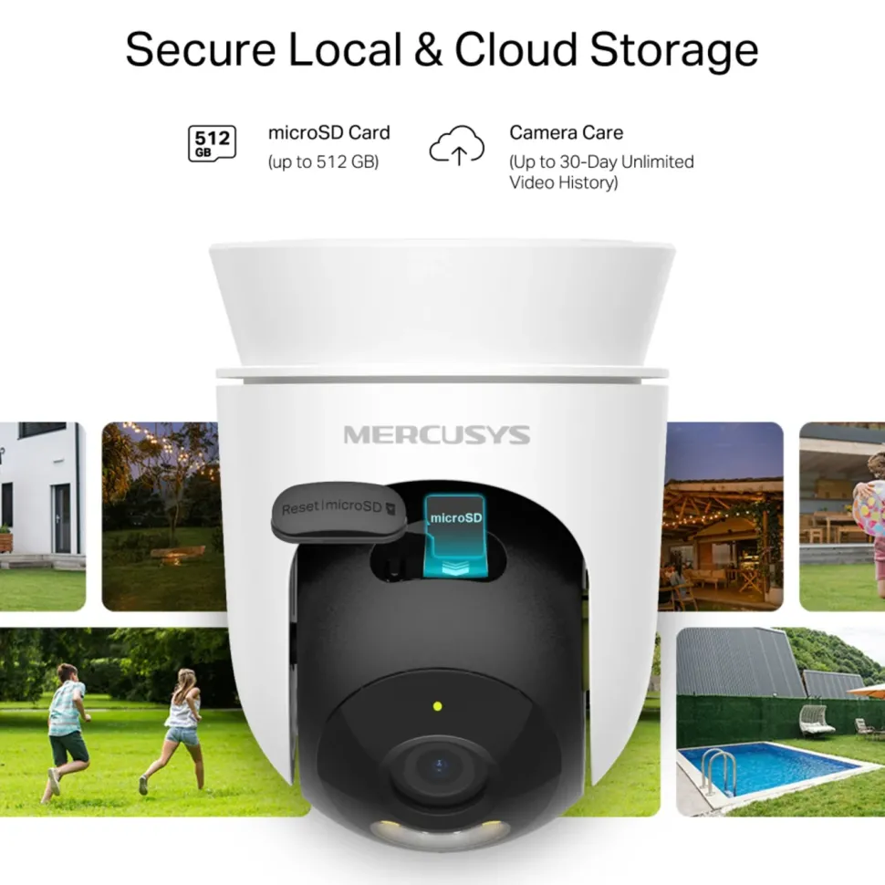 Mercusys MC510 – Outdoor Pan/Tilt Security Wi-Fi Övervakningskamera