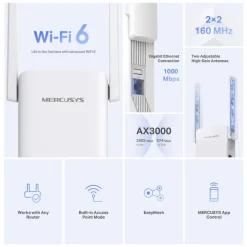 Mercusys ME80X Wifi 6-repeater AX3000