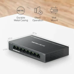 Mercusys MS108GP 8-portars gigabitswitch med POE+