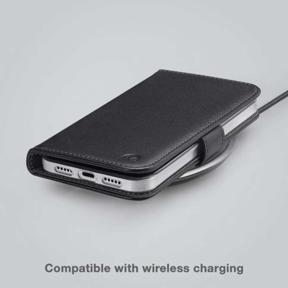 Mobilize Classic Gelly Wallet Book Case – Mobilskal för iPhone 15 Plus Svart