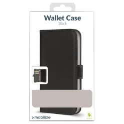 Mobilize Classic Gelly Wallet Book Case – Mobilskal för iPhone 16 Plus Svart