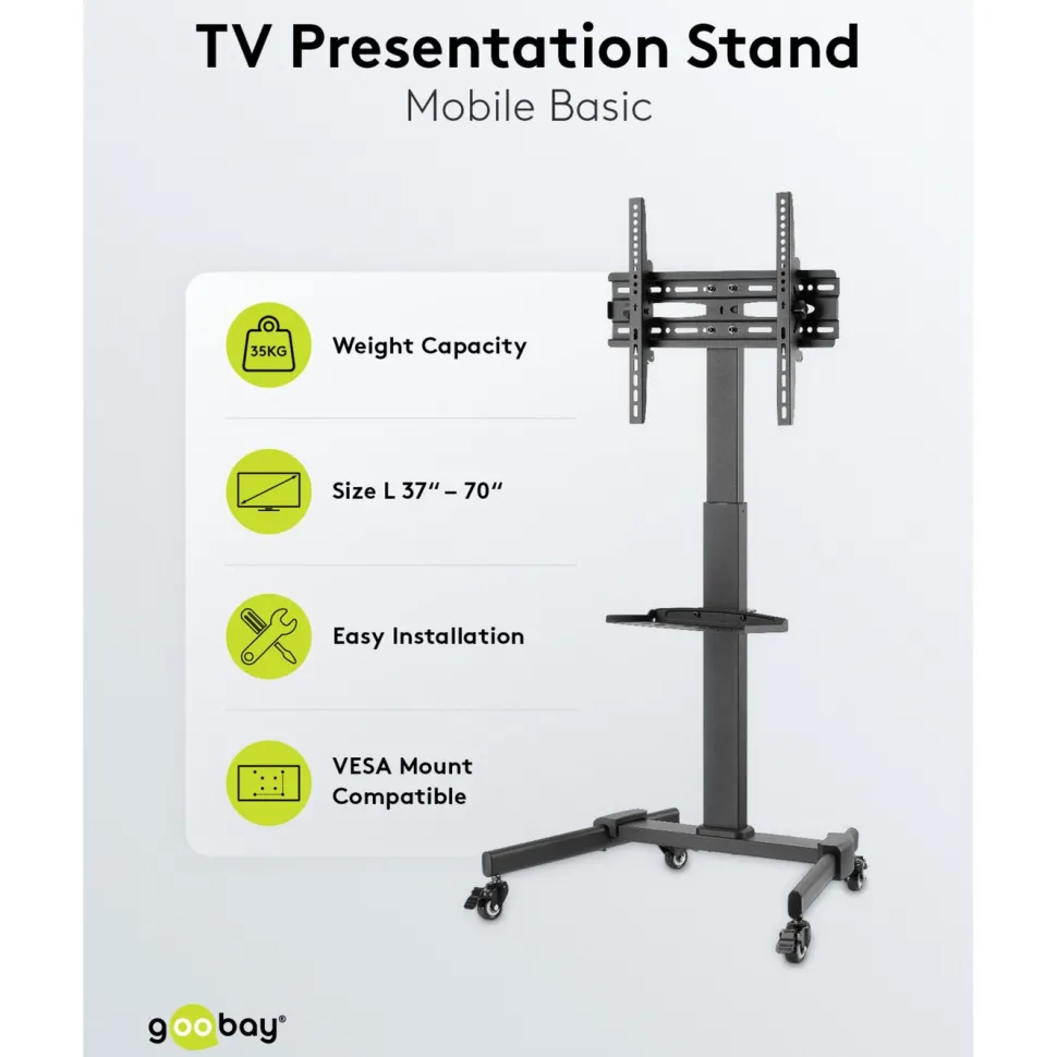 Mobilt tv-stativ för tv upp till 70"