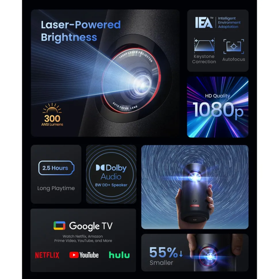 Nebula Capsule 3 Laser Bärbar Full HD miniprojektor