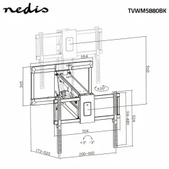 Nedis Motoriserat tv-väggfäste 37–75”