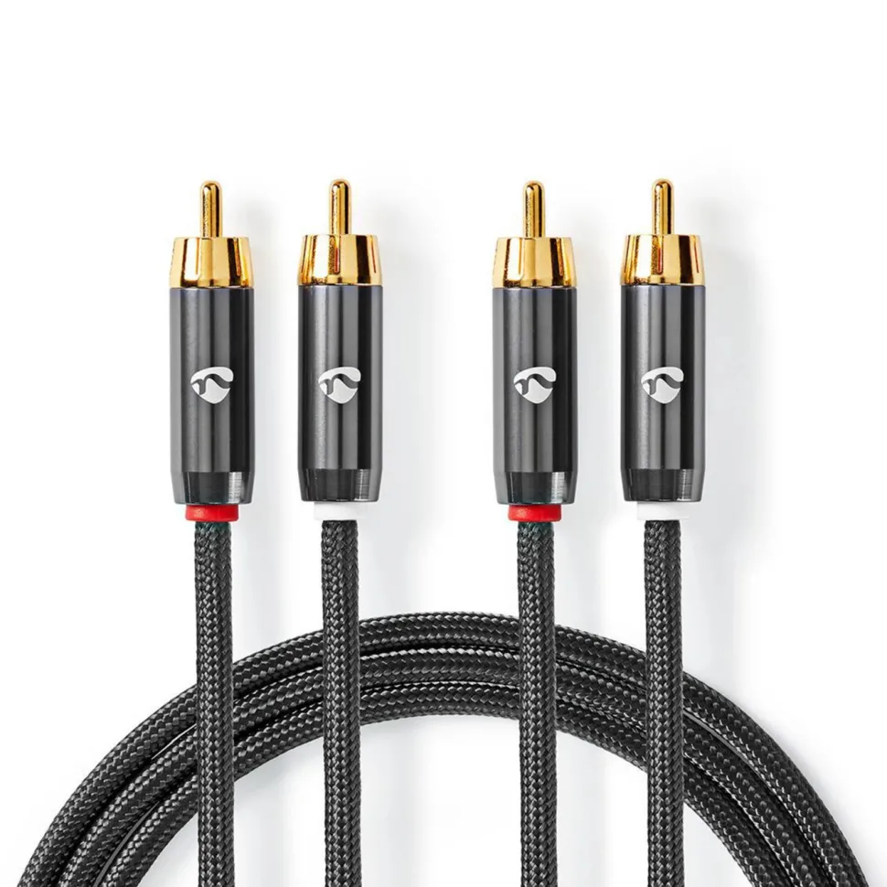 Nedis Stereoljudkabel med dubbla RCA-kontakter 2 m
