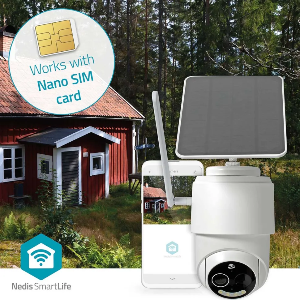 Nedis Utomhuskamera med 4G och solceller