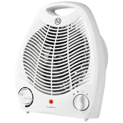 Nedis Värmefläkt 1000/2000 W med vältskydd Vit