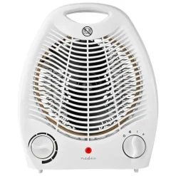 Nedis Värmefläkt 1000/2000 W med vältskydd Vit