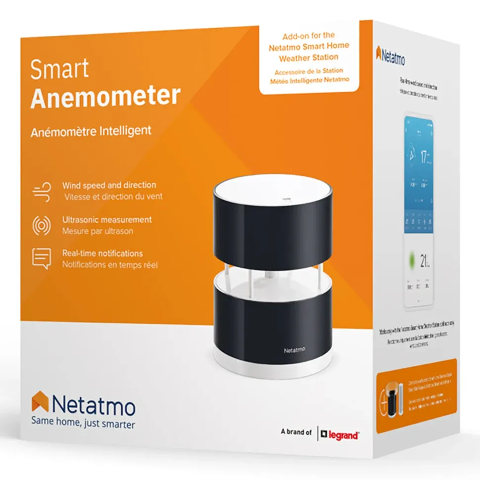 Netatmo Anemometer vindmätare för Netatmo väderstation