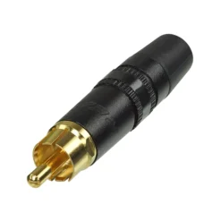 Neutrik Rean RCA-kontakt i metall Hane Svart