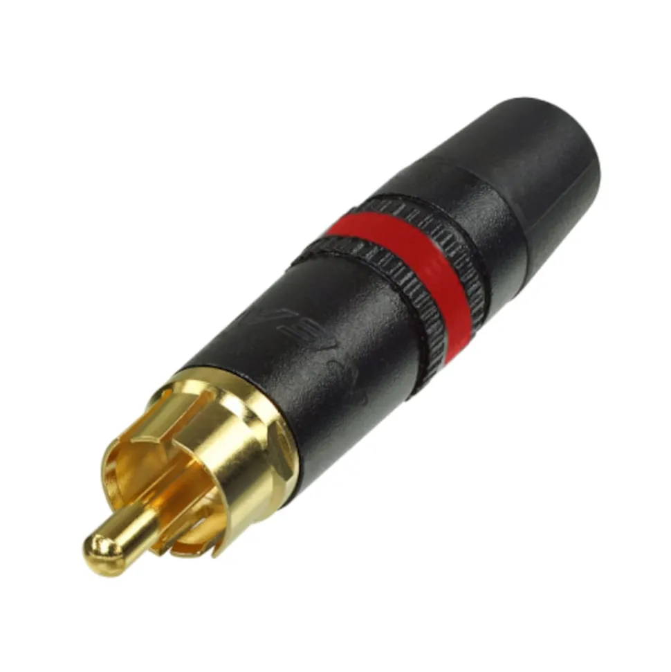 Neutrik Rean RCA-kontakt i metall Hane Röd