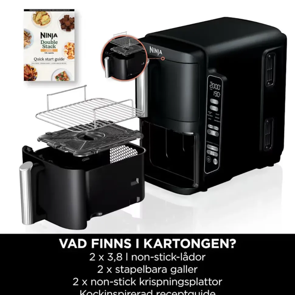Ninja Stacked Dual Zone varmluftsfritös 7,6 L