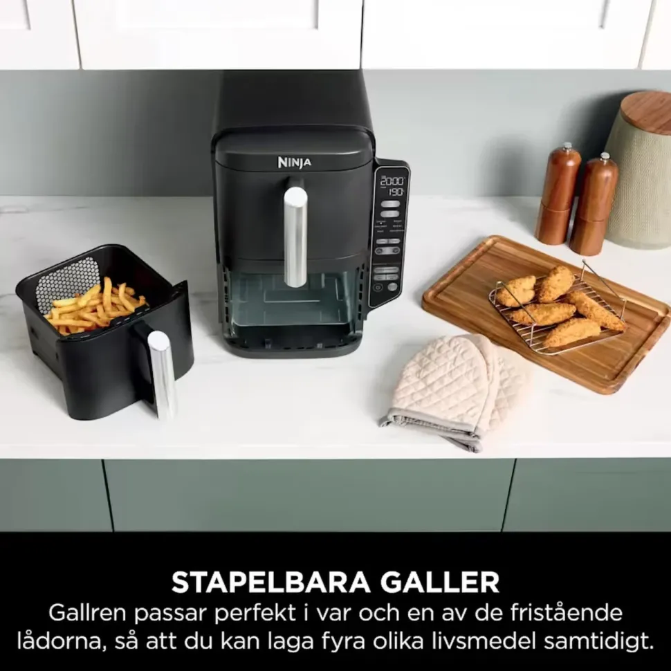 Ninja Stacked Dual Zone varmluftsfritös 7,6 L