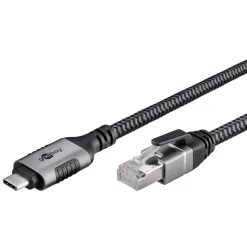 Nätverkskabel med USB-anslutning USB-C 1 m
