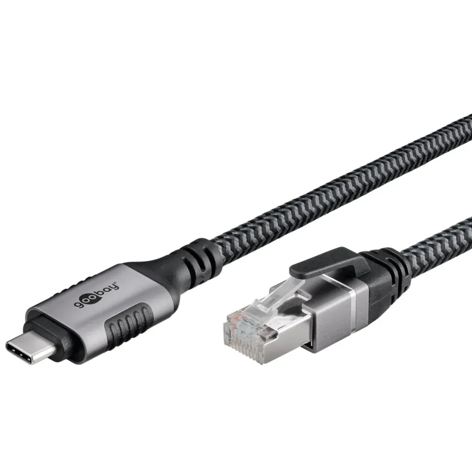 Nätverkskabel med USB-anslutning USB-C 2 m