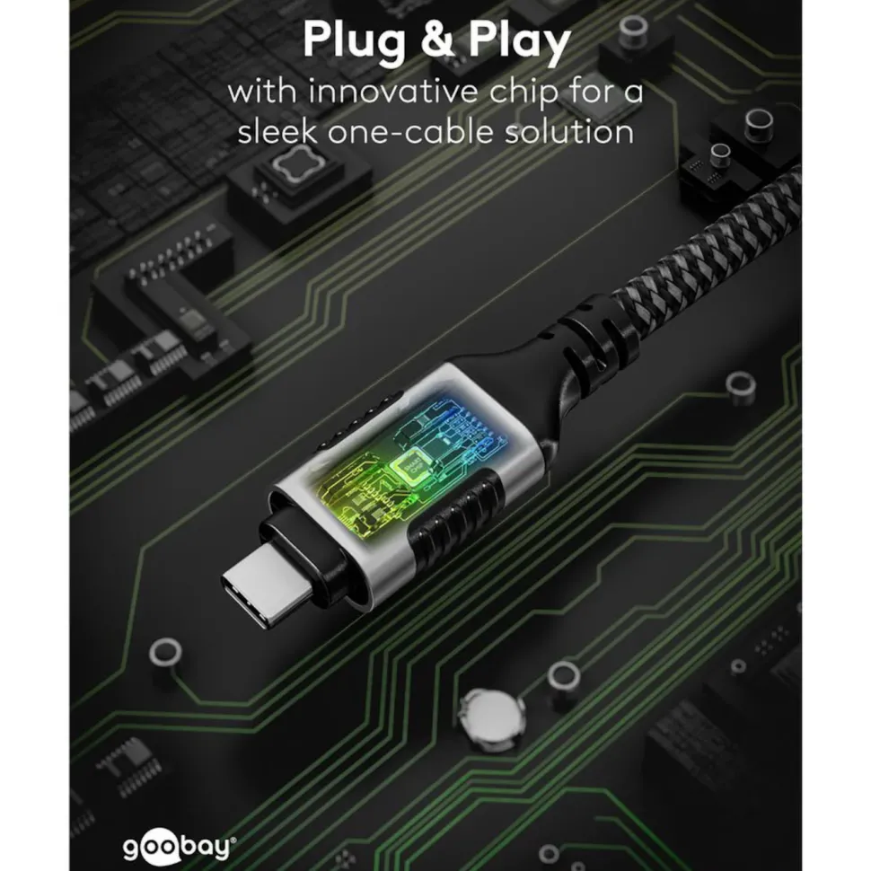 Nätverkskabel med USB-anslutning USB-C 2 m
