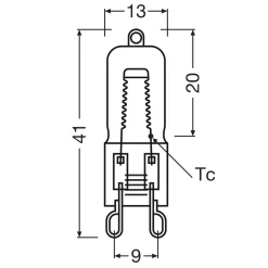 Osram Halopin ugnslampa G9 25 W 2-pack