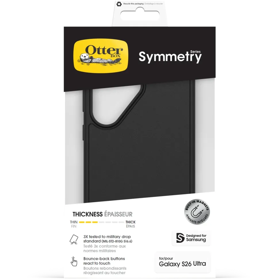 Otterbox Skal Symmetry Series med Magnets till Galaxy S26 Ultra Svart