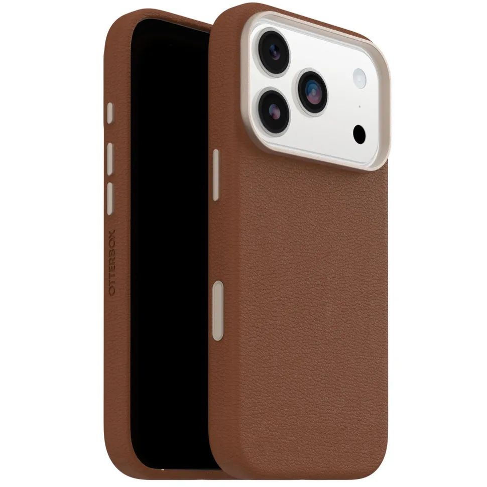 Otterbox Symmetry Cactus Leather Magsafe för iPhone 17 Pro Brun