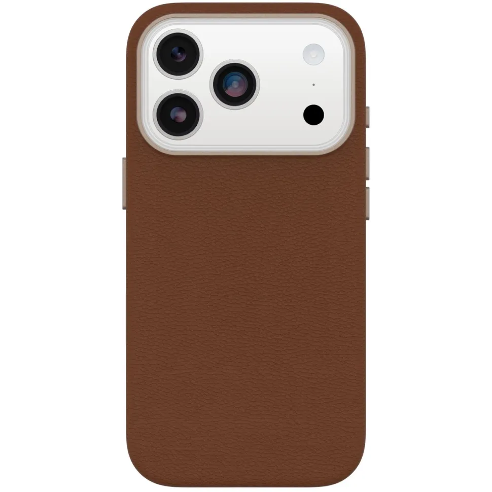 Otterbox Symmetry Cactus Leather Magsafe för iPhone 17 Pro Brun