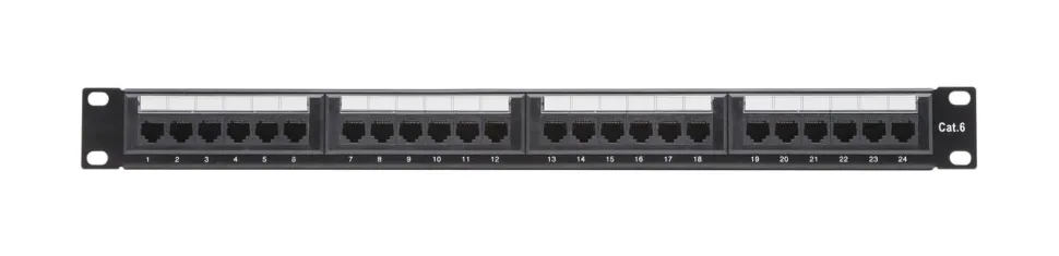 19”-patchpanel UTP Cat. 6 24 portar
