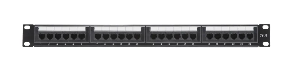 19”-patchpanel UTP Cat. 6 24 portar