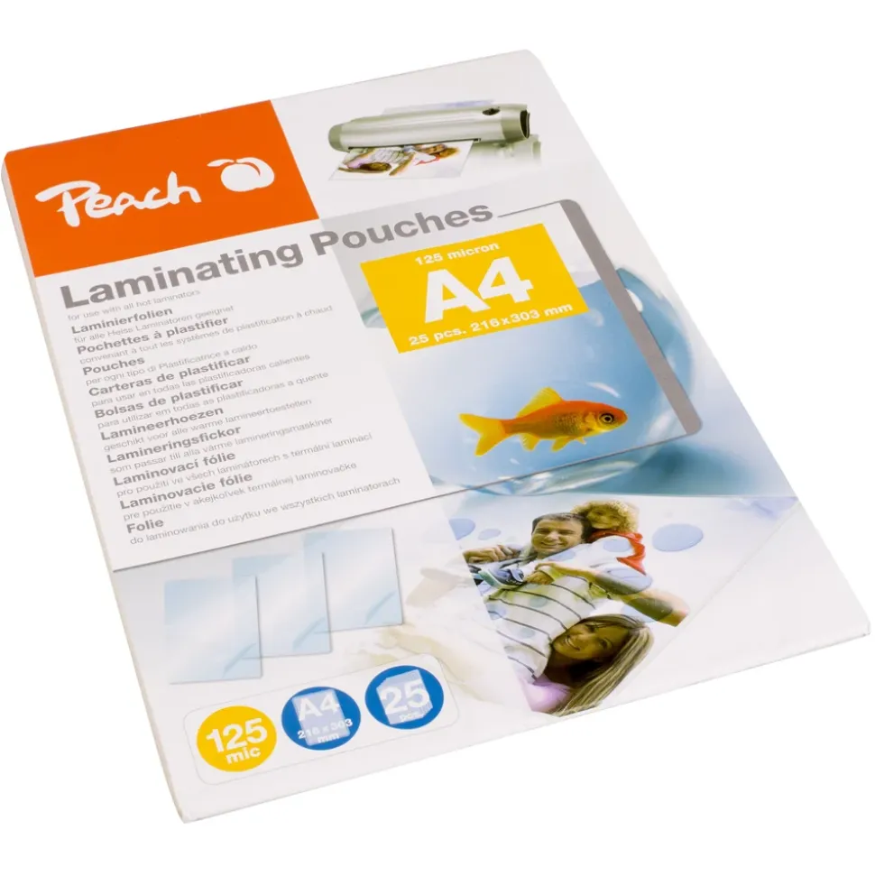 Peach Lamineringsfickor A4 25 st