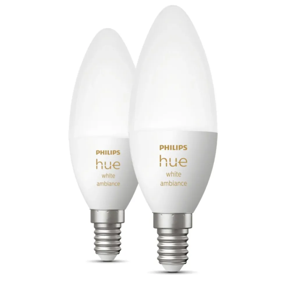 Philips Hue Ambiance Smart LED-lampa E14 470 lm 2-pack