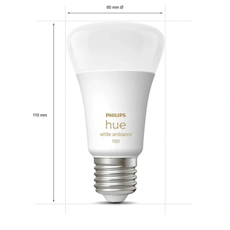 Philips Hue Ambiance Smart LED-lampa E27 1100 lm 2-pack