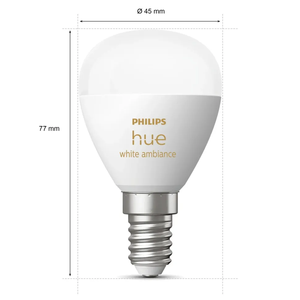 Philips Hue Luster Klotlampa White Ambiance E14 470 lm