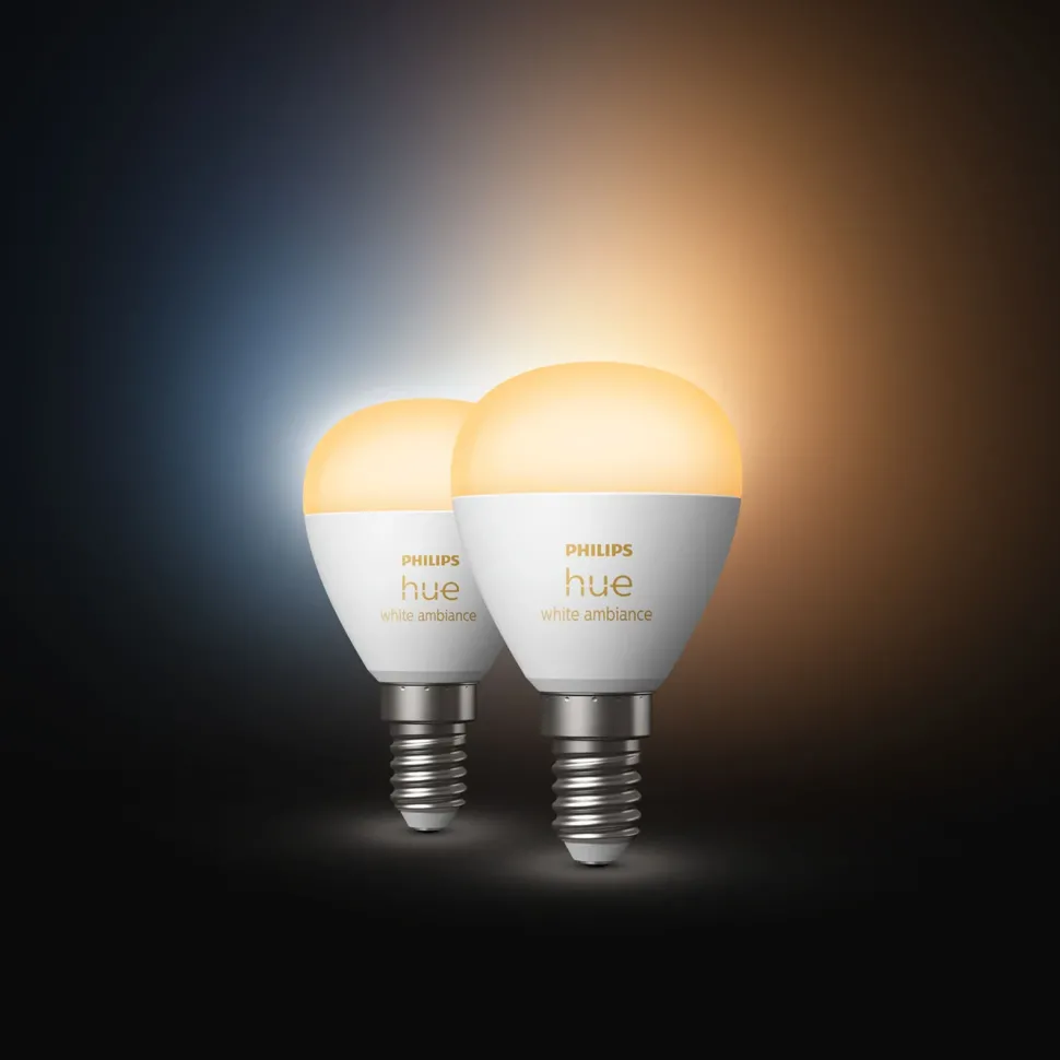 Philips Hue Luster Klotlampa White Ambiance E14 470 lm 2-pack