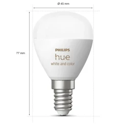 Philips Hue Luster Klotlampa White and Color Ambiance E14 470 lm 2-pack