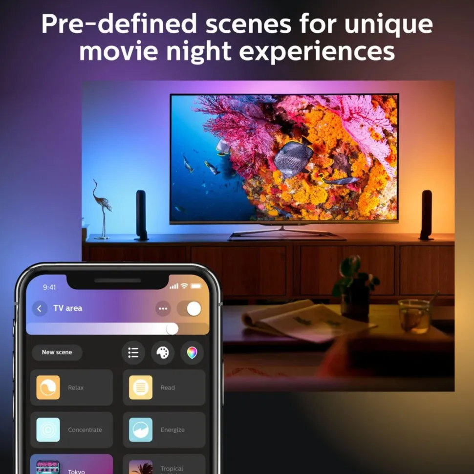 Philips Hue Play light bar – smart ljuslist, 2-pack Svart