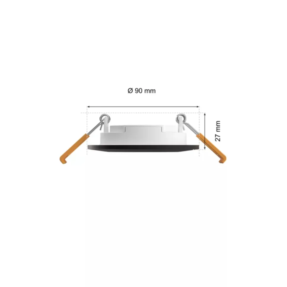 Philips Hue Slim infälld belysning Ø90 mm Svart